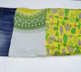 diy iphone denim pocket pillow, how to, repurposing upcycling, reupholster