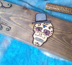 steampunk wood burned hat rack, how to, organizing, wall decor