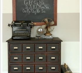 creating a faux card catalog, painted furniture
