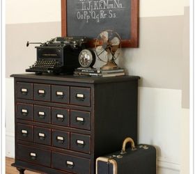 creating a faux card catalog, painted furniture