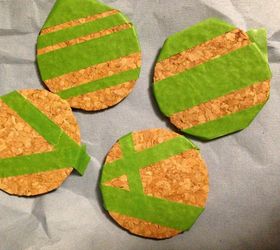 vintage mason canning jar lids become geometric coasters, crafts, mason jars, repurposing upcycling