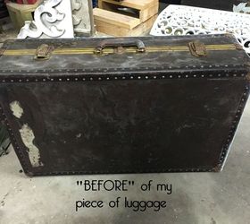 old moldy luggage turned b e a u ti ful french inspired coffee table, painted furniture, shabby chic