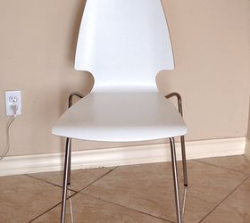 marbled chair makeover, decoupage, painted furniture