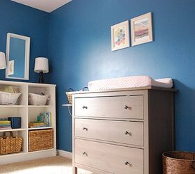 bold bright and blue a nursery makeover, bedroom ideas, painting