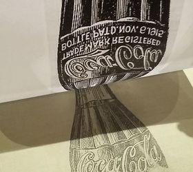 vintage coca cola transfer on the pillowcase easy and precise, crafts, how to, reupholster