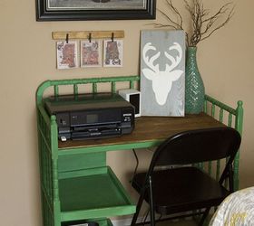 changing table converted to desk, home office, painted furniture, repurposing upcycling