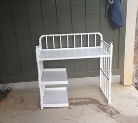 changing table converted to desk, home office, painted furniture, repurposing upcycling