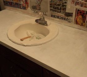 diy painted counter tops, countertops, painting, Sanded Primered counter tops