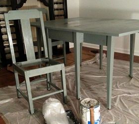 inlay stencil table, painted furniture