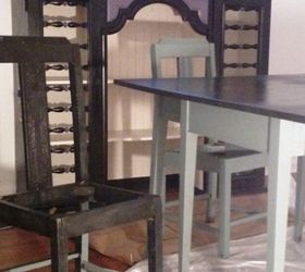 inlay stencil table, painted furniture