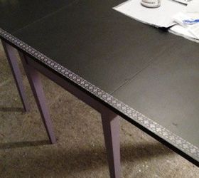 inlay stencil table, painted furniture