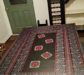 inlay stencil table, painted furniture