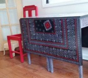 inlay stencil table, painted furniture
