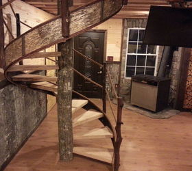 bark walls harvesting poplar bark, diy, repurposing upcycling, wall decor