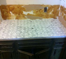 fixerupperstyle diy bathroom vanity, bathroom ideas, countertops, diy, painted furniture, tiling, woodworking projects
