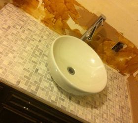 fixerupperstyle diy bathroom vanity, bathroom ideas, countertops, diy, painted furniture, tiling, woodworking projects