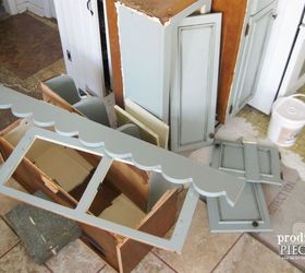 turn your old kitchen cabinets into repurposed decor, diy, kitchen cabinets, kitchen design, repurposing upcycling, shelving ideas