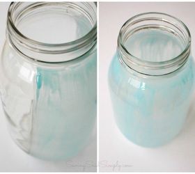 diy sea glass mason jar candle holder, crafts, mason jars