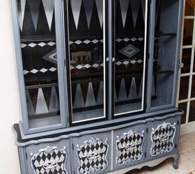 alice plays backgammon, painted furniture