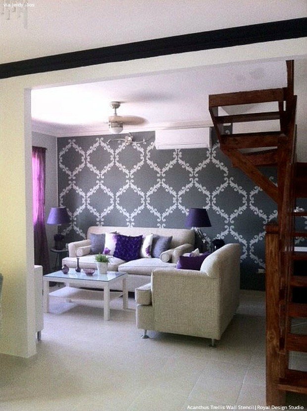 Glam Wall Decor glam haute trend: black painted & stenciled walls | hometalk Glam Wall Decor glam haute trend: black painted & stenciled walls | hometalk