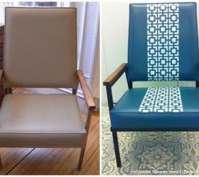 8 beautiful upholstery updates with furniture stencils chalk paint, chalk paint, painted furniture, reupholster