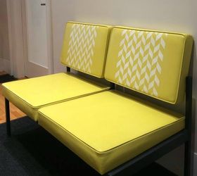 8 beautiful upholstery updates with furniture stencils chalk paint, chalk paint, painted furniture, reupholster