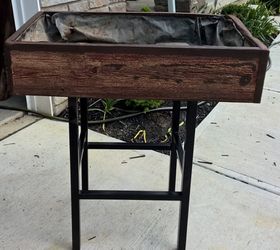 upcycled gnome garden, gardening, repurposing upcycling
