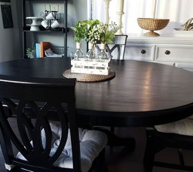 dining table chairs makeover, painted furniture