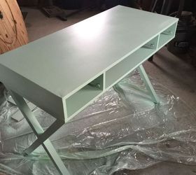 diy campaign desk makeover, painted furniture