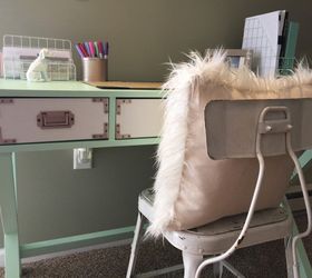 diy campaign desk makeover, painted furniture
