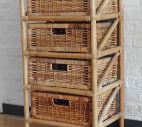 diy rattan drawer makeover, painted furniture