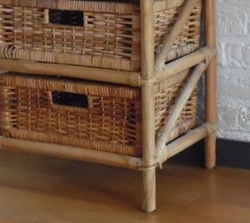 diy rattan drawer makeover, painted furniture