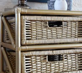 diy rattan drawer makeover, painted furniture