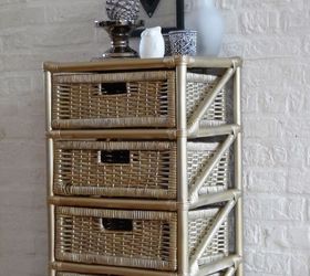 diy rattan drawer makeover, painted furniture