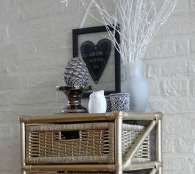 diy rattan drawer makeover, painted furniture