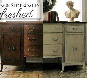 vintage sideboard gets refreshed, diy, painted furniture