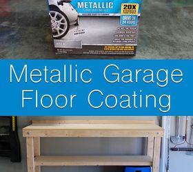 garage floor metallic coating, concrete masonry, diy, flooring, garages, painting