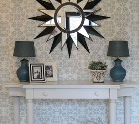 stencil or wallpaper my foyer stencil was the way to go, diy, foyer, painting, wall decor