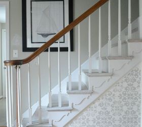 stencil or wallpaper my foyer stencil was the way to go, diy, foyer, painting, wall decor