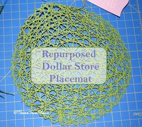 repurposed placemat to welcome spring decoration, crafts, seasonal holiday decor, wreaths