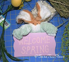 repurposed placemat to welcome spring decoration, crafts, seasonal holiday decor, wreaths
