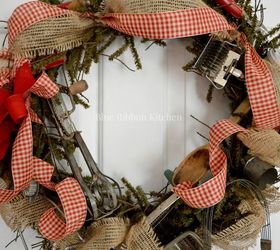 vintage kitchen tool wreath, crafts, repurposing upcycling, wreaths