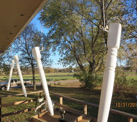 farm fresh table to fabulous, diy, painted furniture, rustic furniture, woodworking projects, Hanging table legs are easy to paint