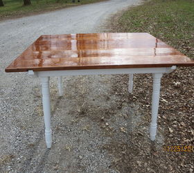 farm fresh table to fabulous, diy, painted furniture, rustic furniture, woodworking projects, Finally finished