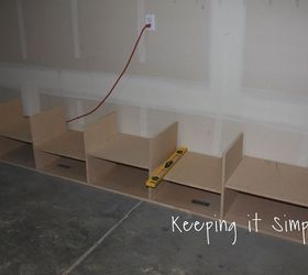 diy garage mudroom lockers with lots of storage garageorganization, diy, foyer, shelving ideas, woodworking projects