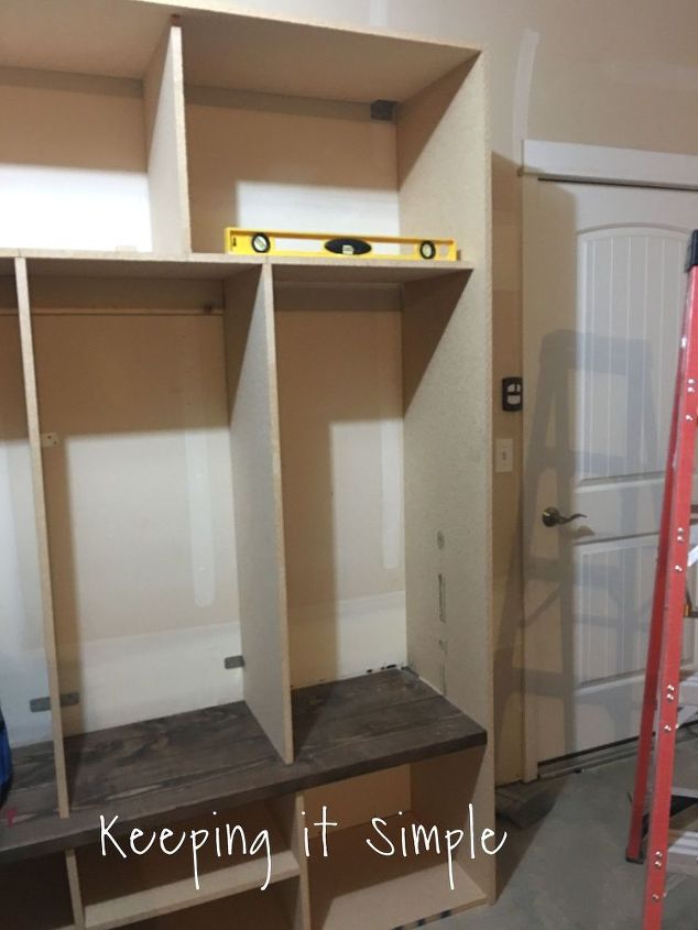 Great garage organizing ~ Please do this for me honey ... DIY Garage Mudroom Lockers With Lots of Storage # ...