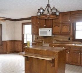 before and after kitchen, diy, home improvement, kitchen design, This is my kitchen before I loved the wood b