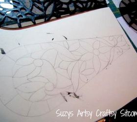 make a faux tiffany lamp from a thrift store find, crafts, lighting