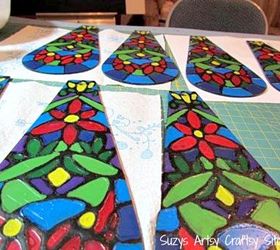 make a faux tiffany lamp from a thrift store find, crafts, lighting
