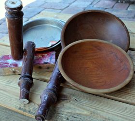 my version of the tiered stand from wooden bowls diylikeaboss, chalk paint, crafts, how to, repurposing upcycling
